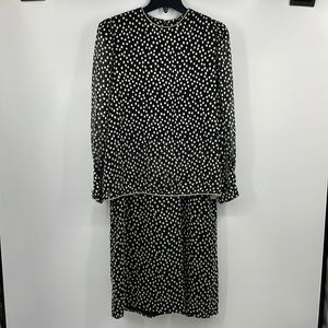 Vintage 60’s black white dot pattern Umba Parnes Feinstein dress Size 10